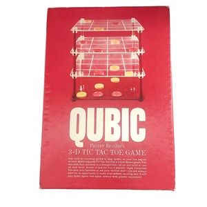 QUBIC 3-D Tic-Tac-Toe Game 1965 Parker Brothers Complete Set